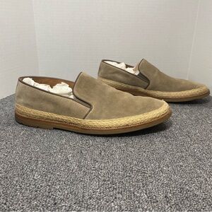 Aquatalia Zayn Loafers Taupe Suede Espadrille Old Money Normcore Luxury Men's 12